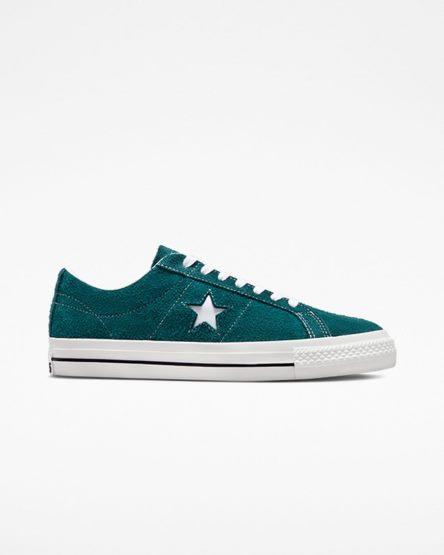 Pánské Skate Boty Converse One Star Pro Vintage Semišové Zelene Černé Bílé | CZ LUV3181